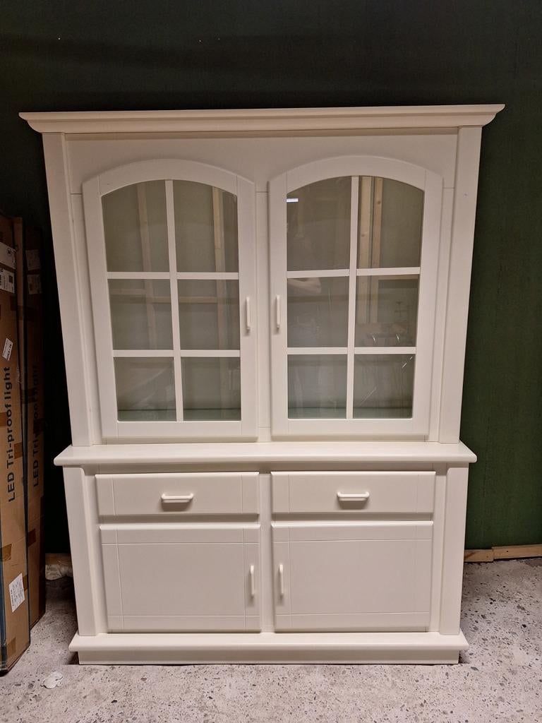 Buffetkast buffet kast wit keukenkast, Ophalen, Gebruikt, 100 tot 150 cm, Glas