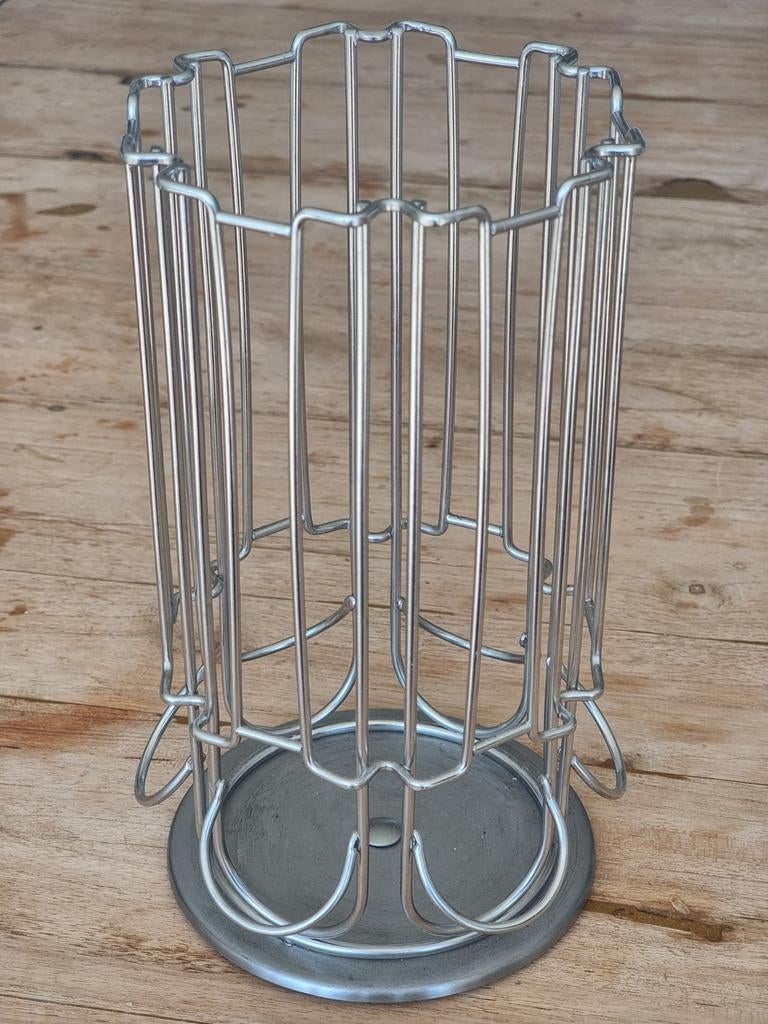 Koffiecups houder / carrousel voor grote cups (30 stuks), Ophalen, Zilver, Metaal, Overige typen