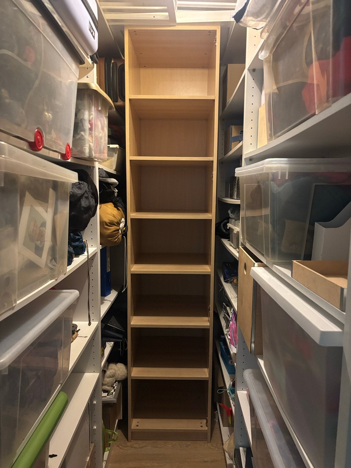 Hoge smalle IKEA PAX-kast met 6 planken, met originele deur, Huis en Inrichting, Ophalen, Met plank(en), Gebruikt, 200 cm of meer