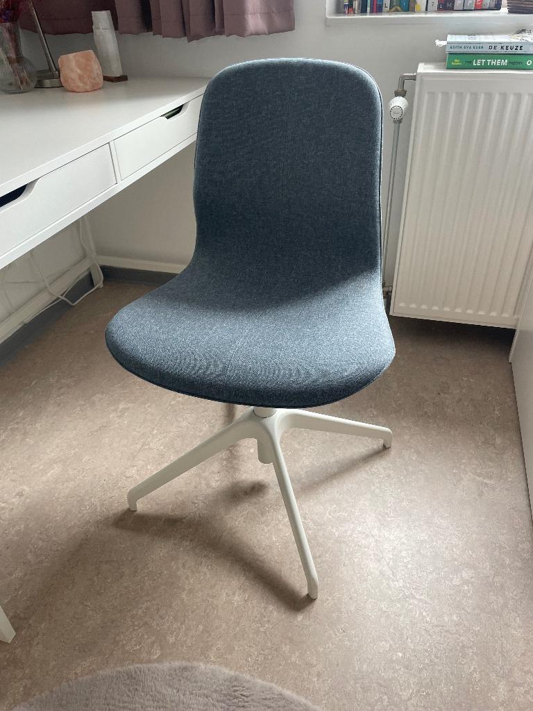 Ikea bureaustoel langfjall, Ophalen, Zo goed als nieuw, Blauw, Bureaustoel