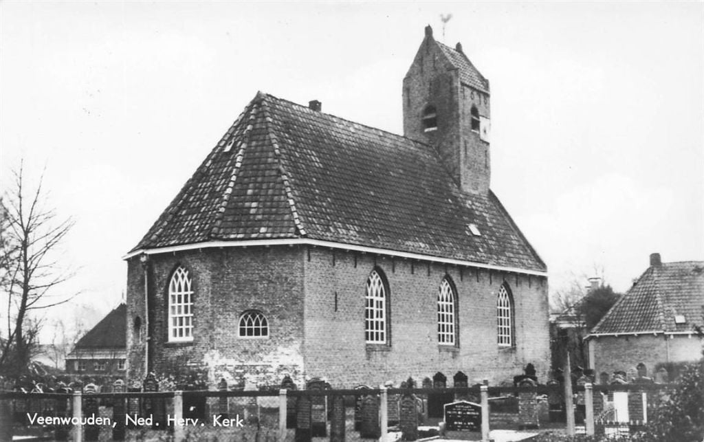 703-489-029 Veenwouden Ned Herv Kerk, Ophalen of Verzenden, Voor 1920, Friesland