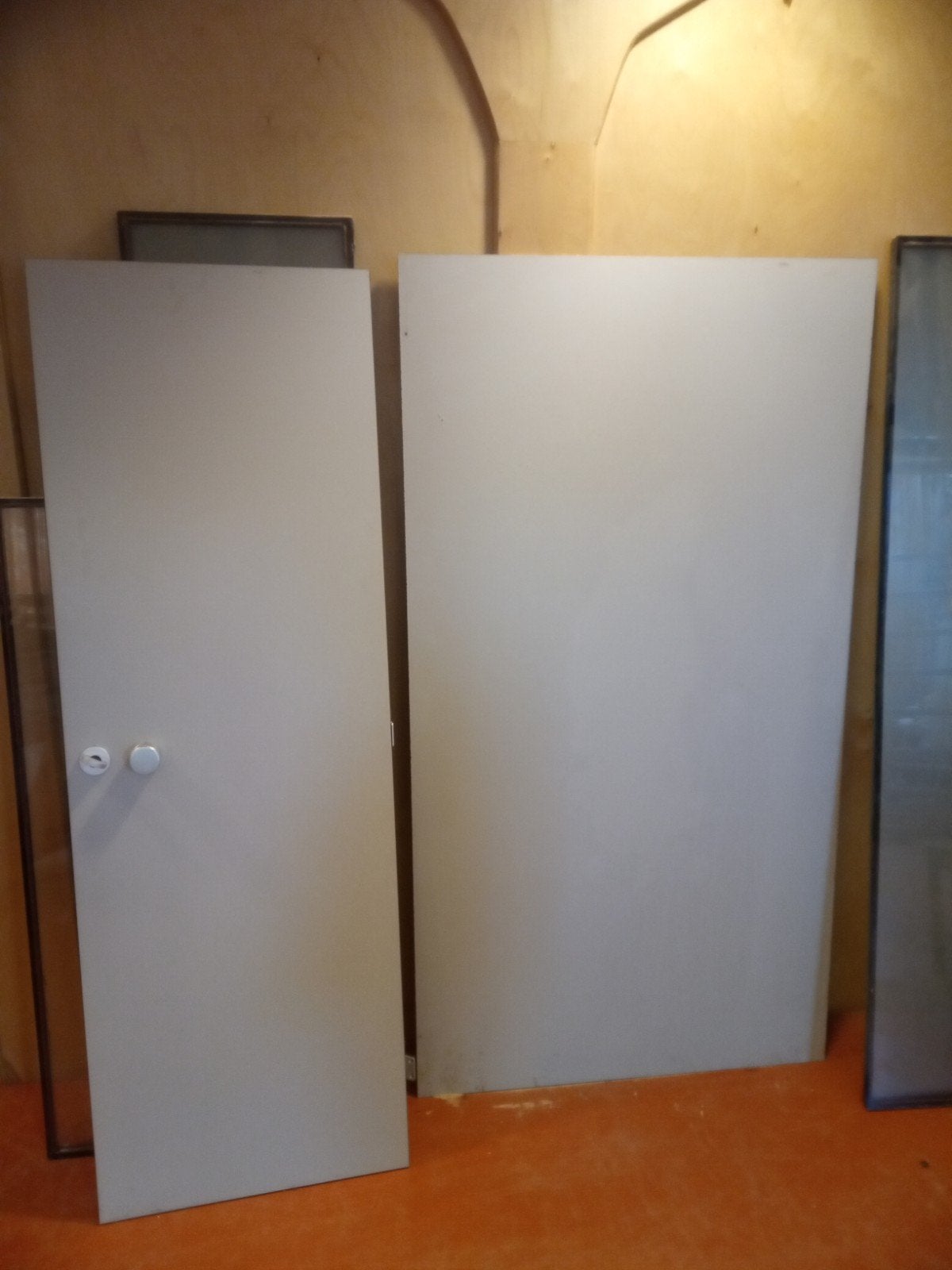 Wc deur en afscheiding, Ophalen, Kunststof, Gebruikt, 50 tot 100 cm