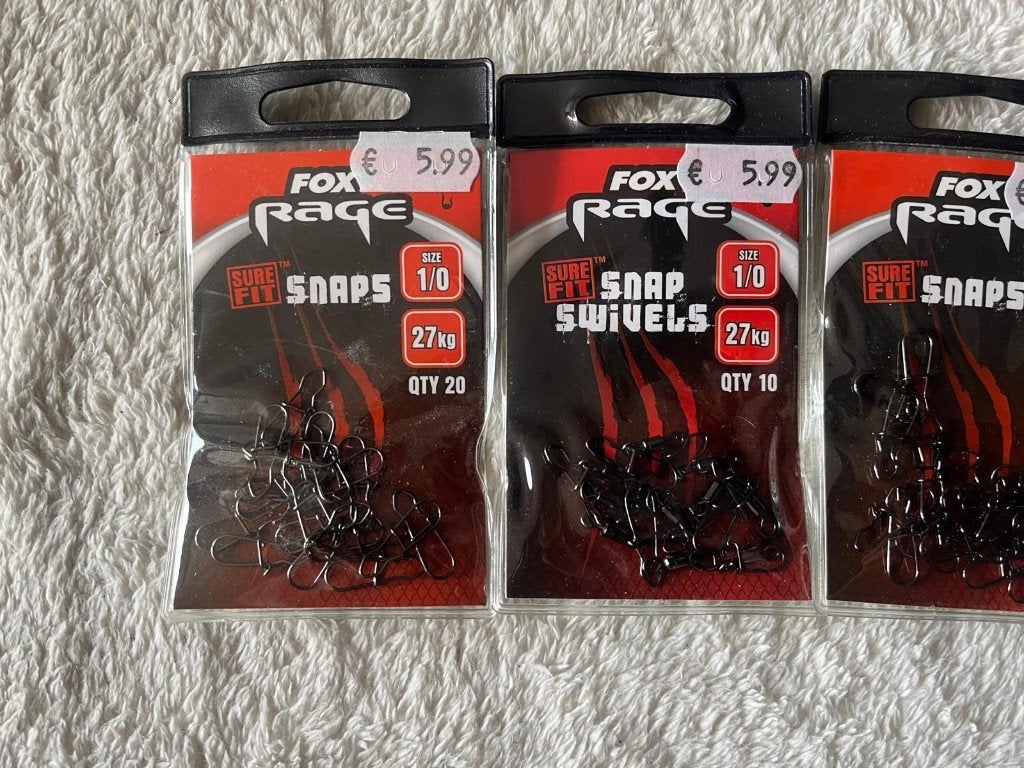 adv 380 / NIEUW set 4 pakjes dropshothaken FOX RAGE, Ophalen of Verzenden, Nieuw, Haak