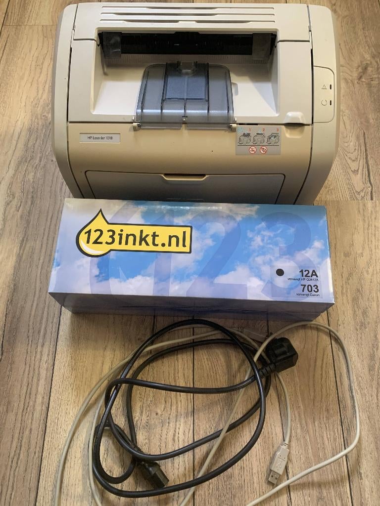 Hp laserprinter HP1018, Zwart-en-wit printen, Gebruikt, Printer, Hewlett Packard (HP)