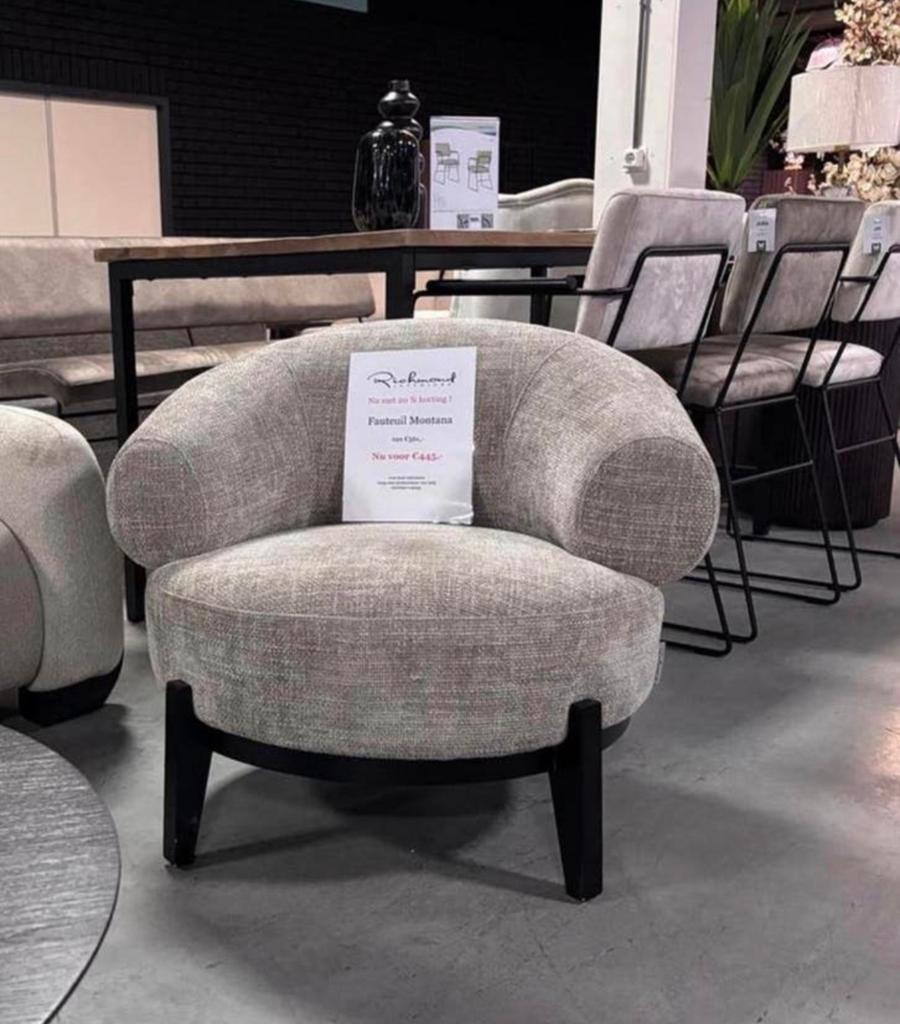 Fauteuil Montana van Richmond Interiors, Ophalen, Nieuw, 75 tot 100 cm