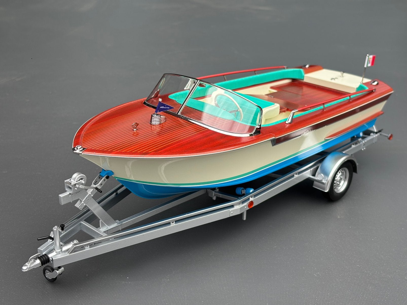 Riva boot blauw interieur Mitica 1:18, ., Nieuw, Ophalen of Verzenden, Mitica