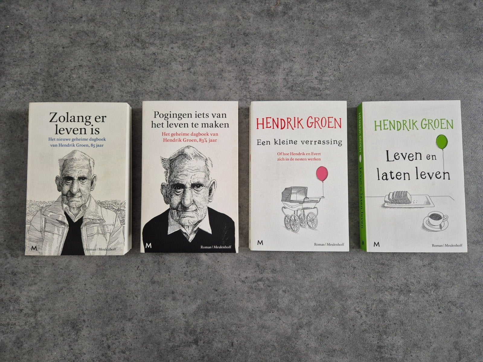 Hendrik Groen boeken (4 stuks), Ophalen, Gelezen, Hendrik Groen, Nederland