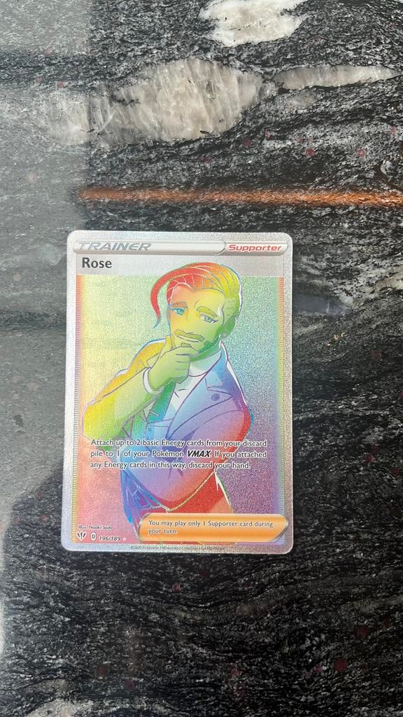 Pokemon kaart zeldzaam trainer Rose rainbow, Ophalen, Nieuw
