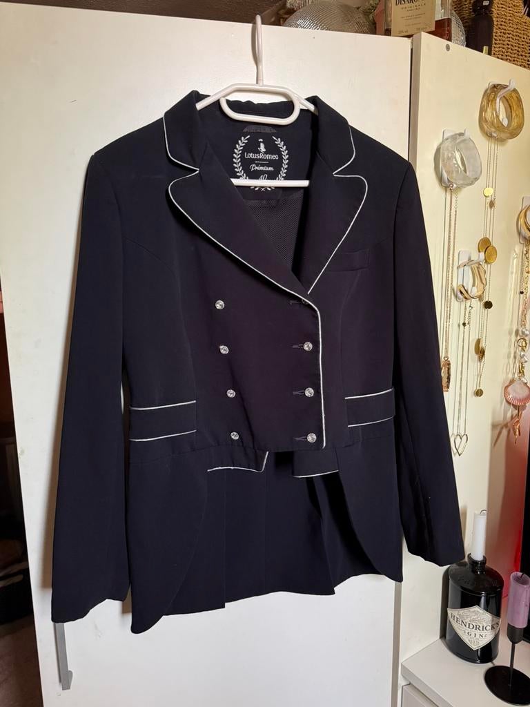 Wedstrijd jasje dressuur, Ophalen of Verzenden, Zo goed als nieuw, Maat 38/40 (M), Blauw