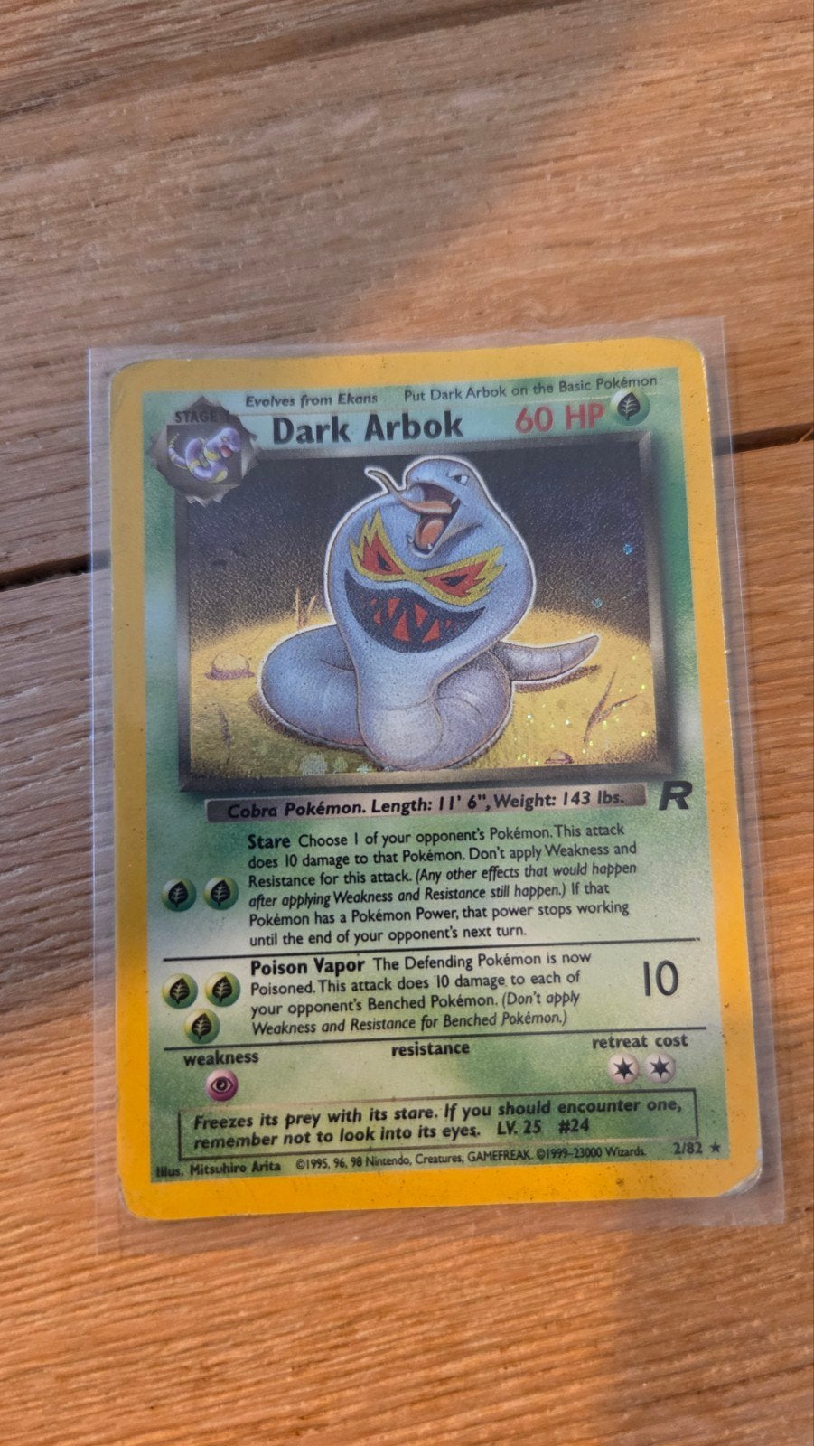 Pokémon Kaart: Dark Arbok (2/82) - Rocket Set, Ophalen of Verzenden, Gebruikt, Losse kaart
