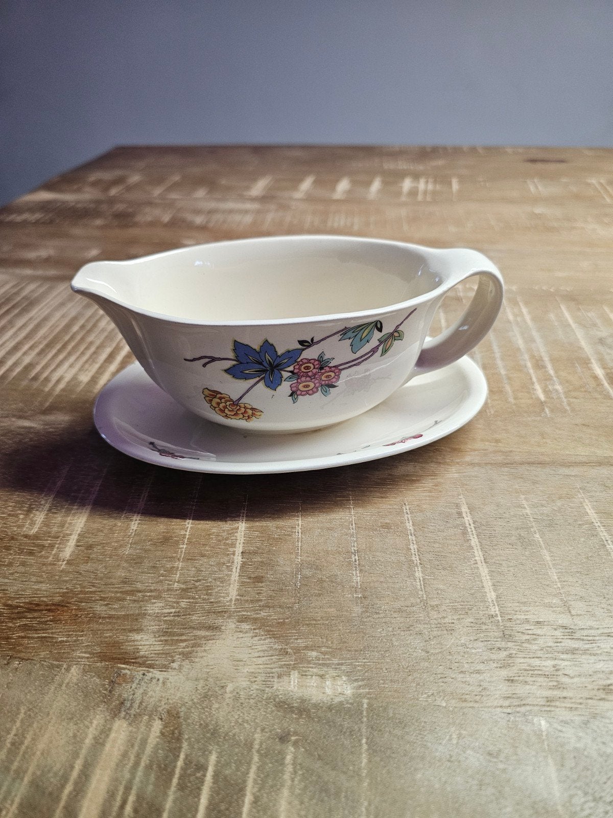 Vintage Petrus Regout & Co Sauskom met Schotel - Bloemen, Antiek en Kunst, Ophalen