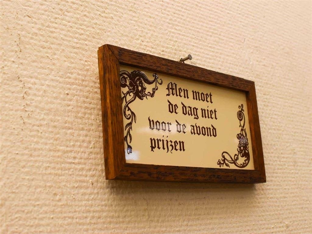 Ingelijste spreukentegel 53363, Ophalen of Verzenden, Gebruikt