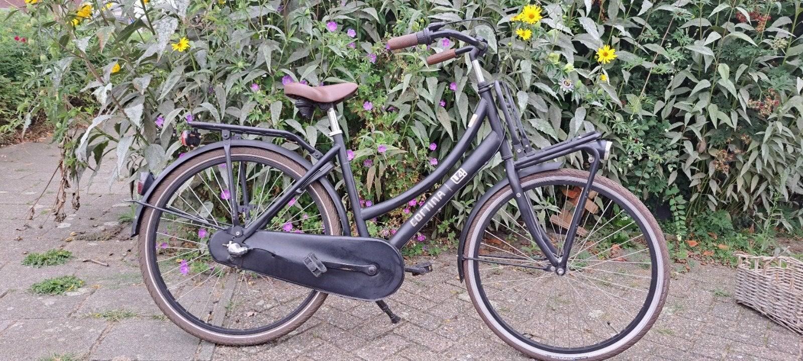 Cortina U4 26 inch meisjesfiets mat zwart, Fietsen en Brommers, Fietsen | Meisjes, Gebruikt, Cortina, Trommelrem, Ophalen