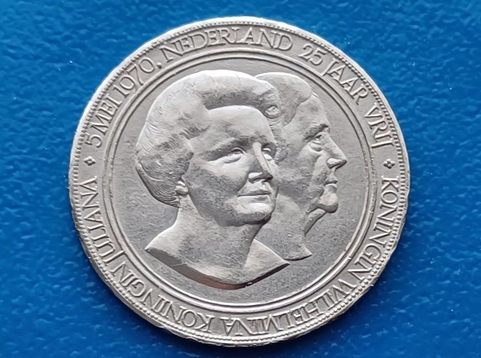 Penning 25e verjaardag van de bevrijding - 5 mei 1970, Verzenden, Overige materialen, Nederland