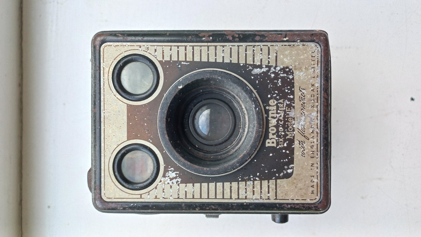 Vintage Kodak Brownie Six-20 Model E Boxcamera, Audio, Tv en Foto, Ophalen of Verzenden, Gebruikt, Kodak