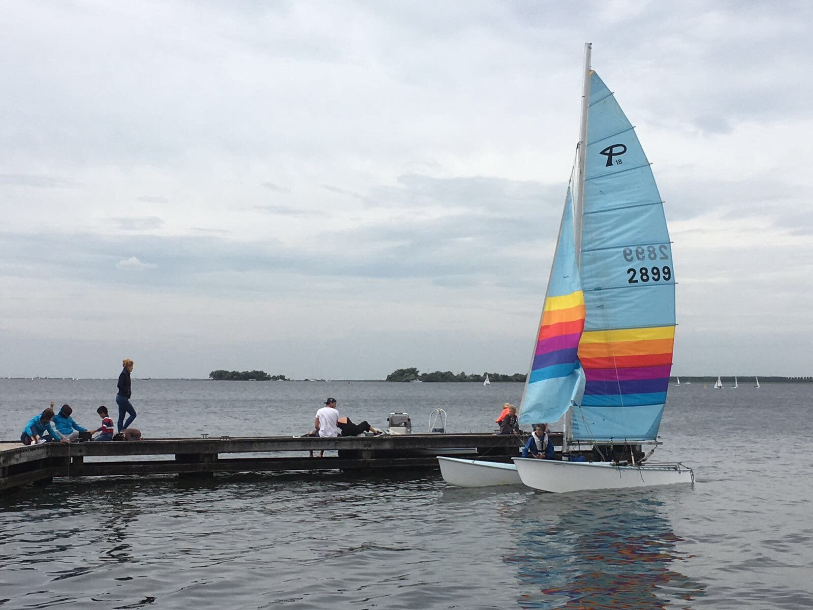 Prindle 18 catamaran met trailer en strandkar, Watersport en Boten, Catamarans, Ophalen, Gebruikt, Prindle