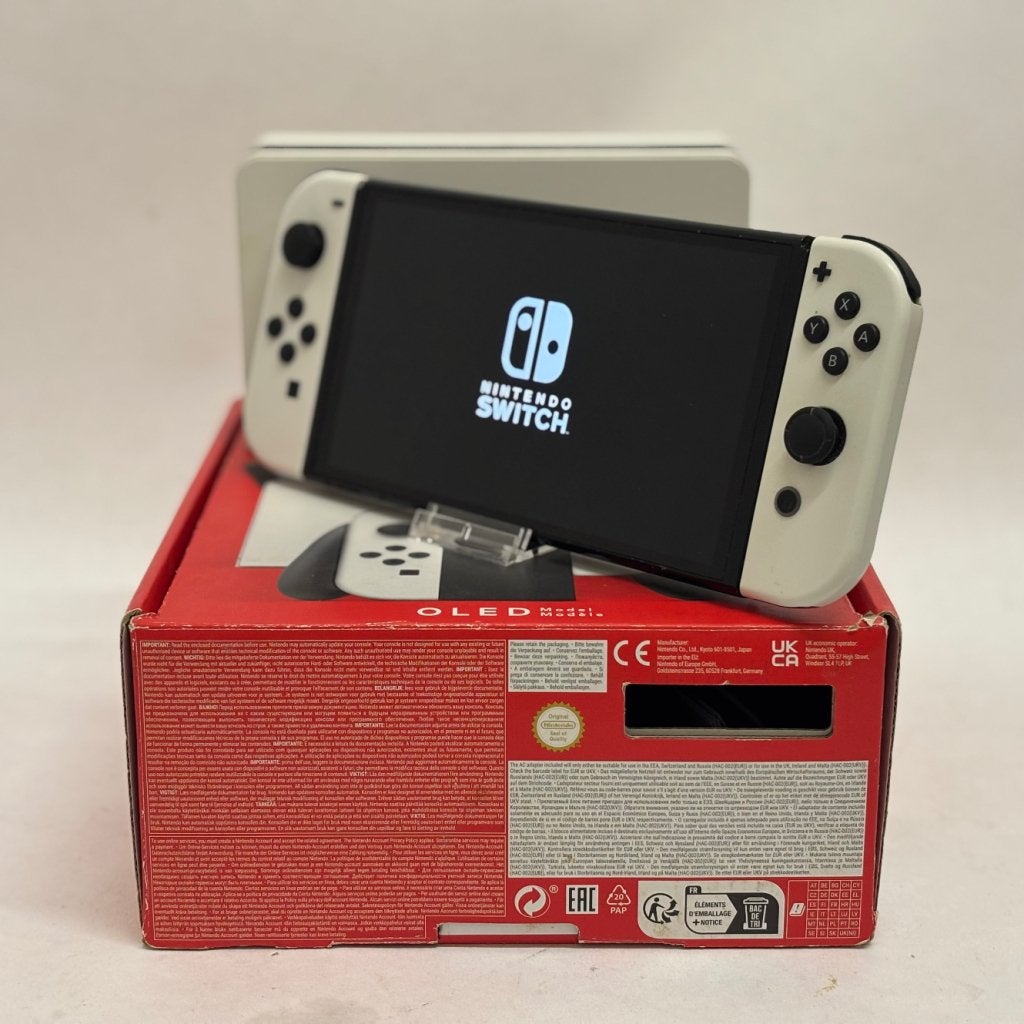 Nintendo Switch Oled 64GB Wit, Nintendo, Zo goed als nieuw, Support@nintendo.com, 11-1 Hokotate-cho, Kamitoba, Minami-ku
Kyoto 601-8501
Japan