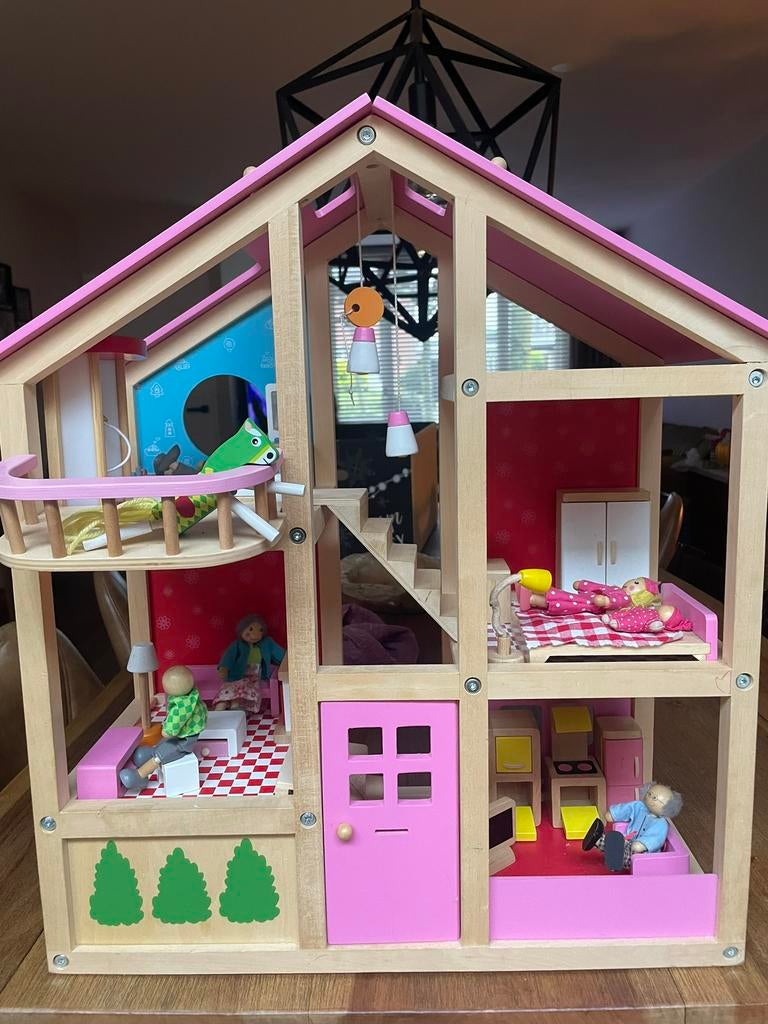 Prachtig poppenhuis, Ophalen of Verzenden, Zo goed als nieuw, Poppenhuis