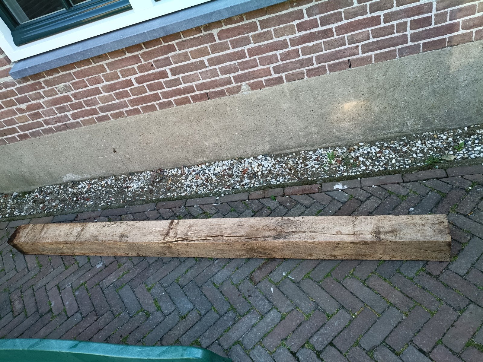 oude historische eiken balk, Doe-het-zelf en Verbouw, Hout en Planken, Ophalen, Eiken, 200 tot 250 cm, 50 mm of meer