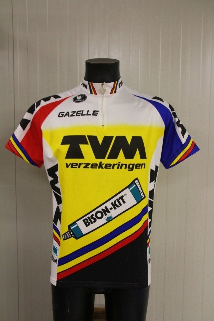 ''vintage'' wielershirt TVM Gazelle teamkleuren / XL / race, Fietsen en Brommers, Fietsaccessoires | Fietskleding, QEZ, SDF, Ophalen of Verzenden