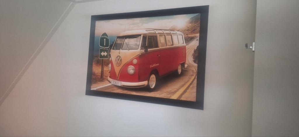 Poster VW busje, Ophalen, 100 tot 125 cm, Foto of Poster, 75 cm of meer
