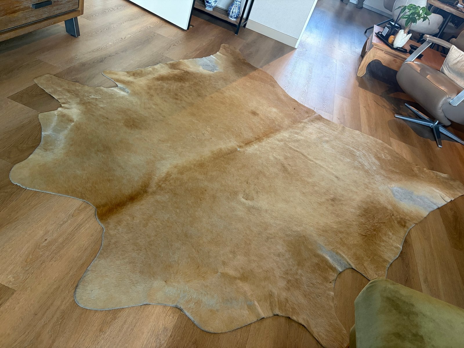 Marc Janssen Koeienhuid Vloerkleed - Zo goed als nieuw, Bruin, 150 tot 200 cm, Ophalen of Verzenden, Zo goed als nieuw