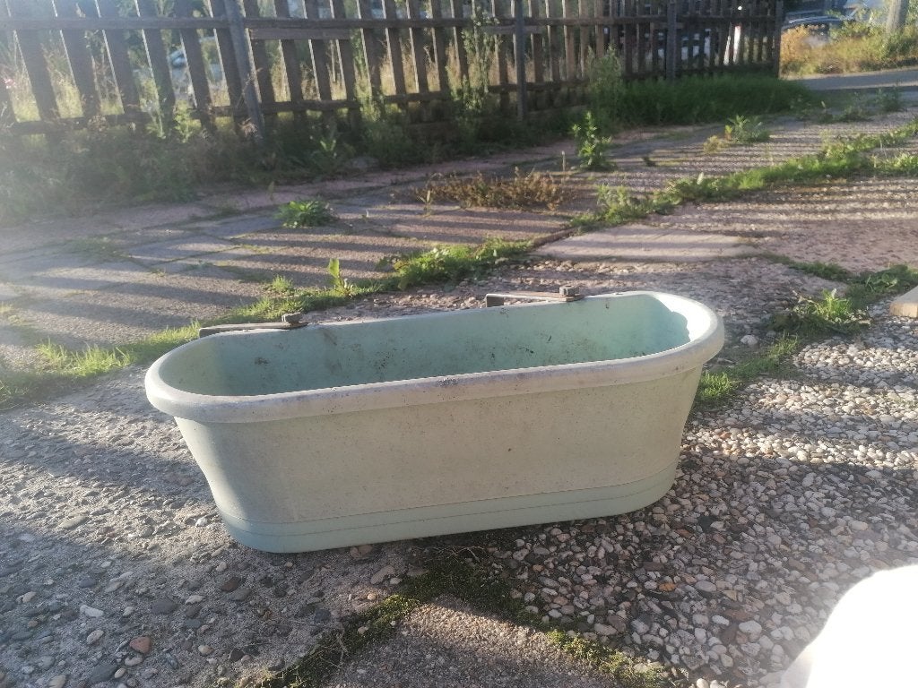 Bloemenbak met hangsysteem, Tuin en Terras, Ophalen, Kunststof, Gebruikt, Minder dan 30 cm