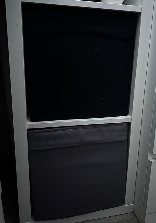 2 X IKEA DRÖNA Bak - Donkergrijs en Zwart, Huis en Inrichting, Ophalen, Zo goed als nieuw