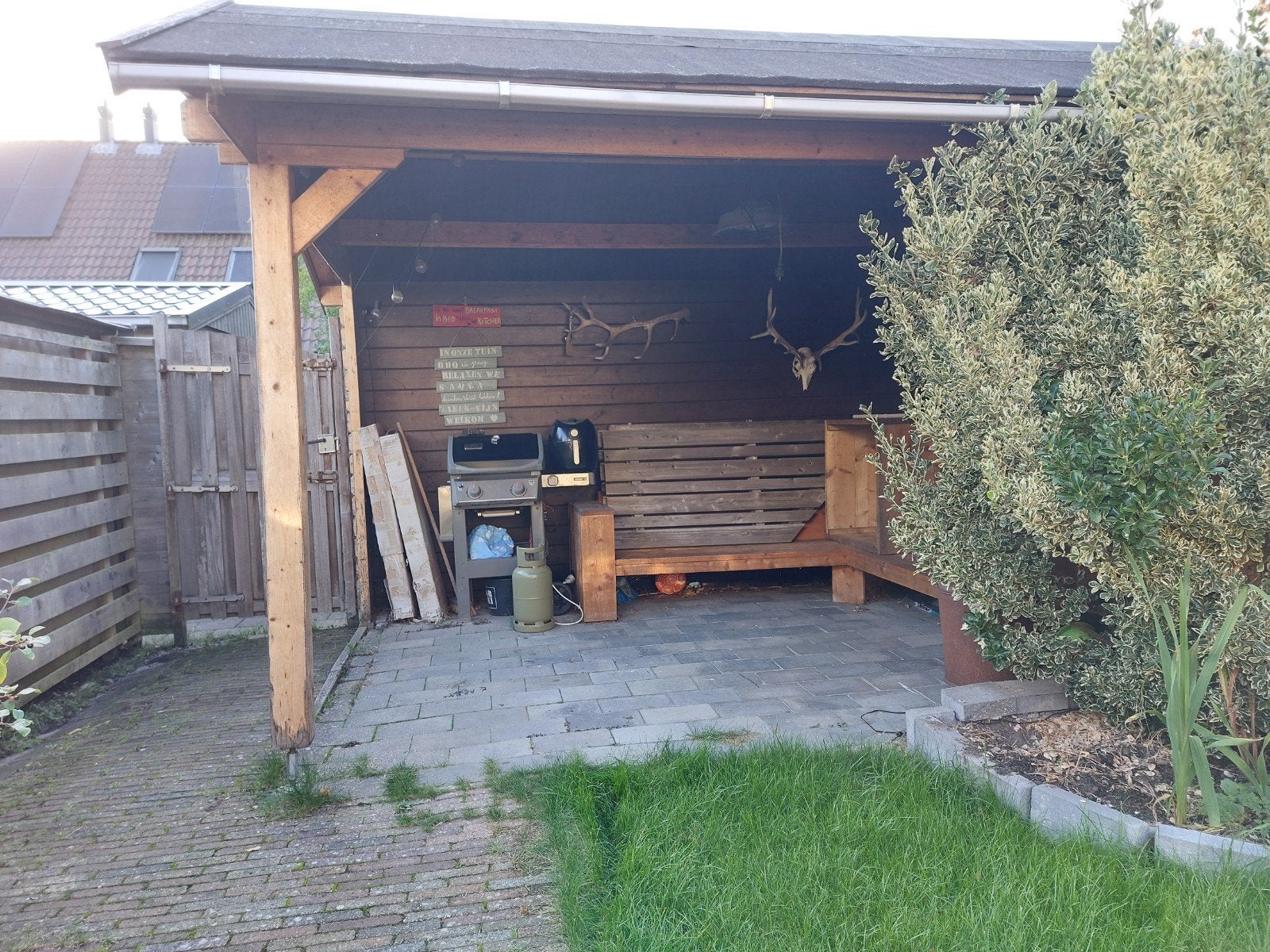 Gratis Kapschuur/Veranda - Zelf demonteren en ophalen, Tuin en Terras, Ophalen, 250 tot 500 cm, Overige typen, Zonder ramen