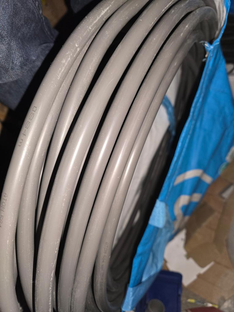 Nieuwe kabel Rol 24 meter 5x4mm2 YMVK installatiekabel, Ophalen of Verzenden