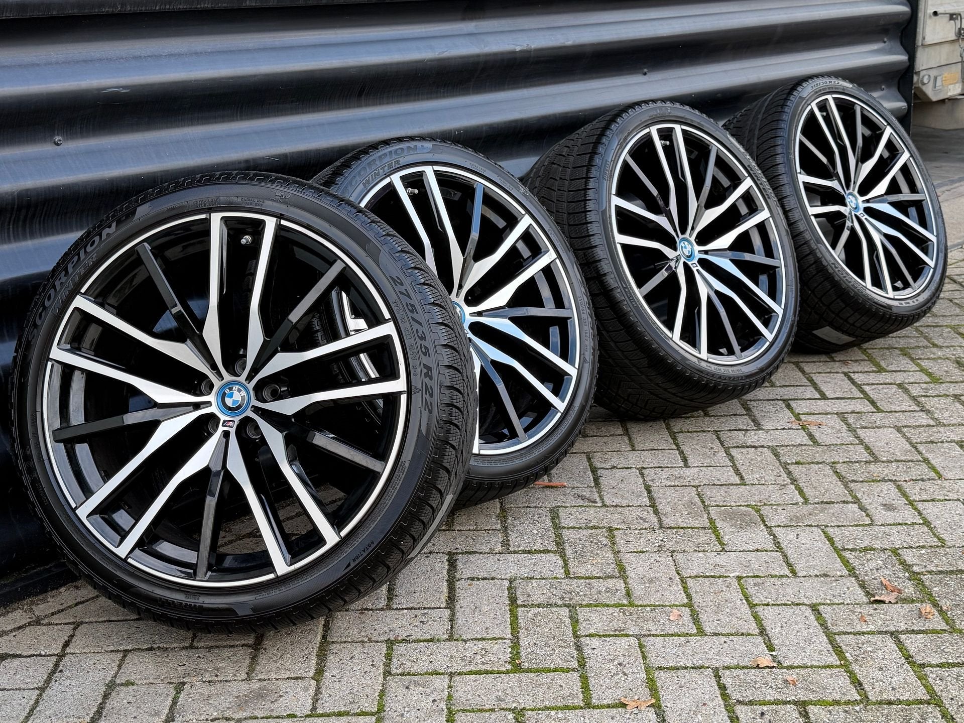 22 Orig 5.0e Bmw styl 742M G05 X5 X6 G06 velgen winterbanden, Gebruikt, -, -, Banden en Velgen