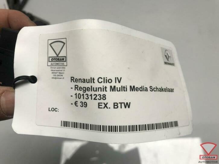 renault clio iv r link regelunit multi media schakelaar 1013, Auto-onderdelen, Dashboard en Schakelaars, Renault Group, Gebruikt