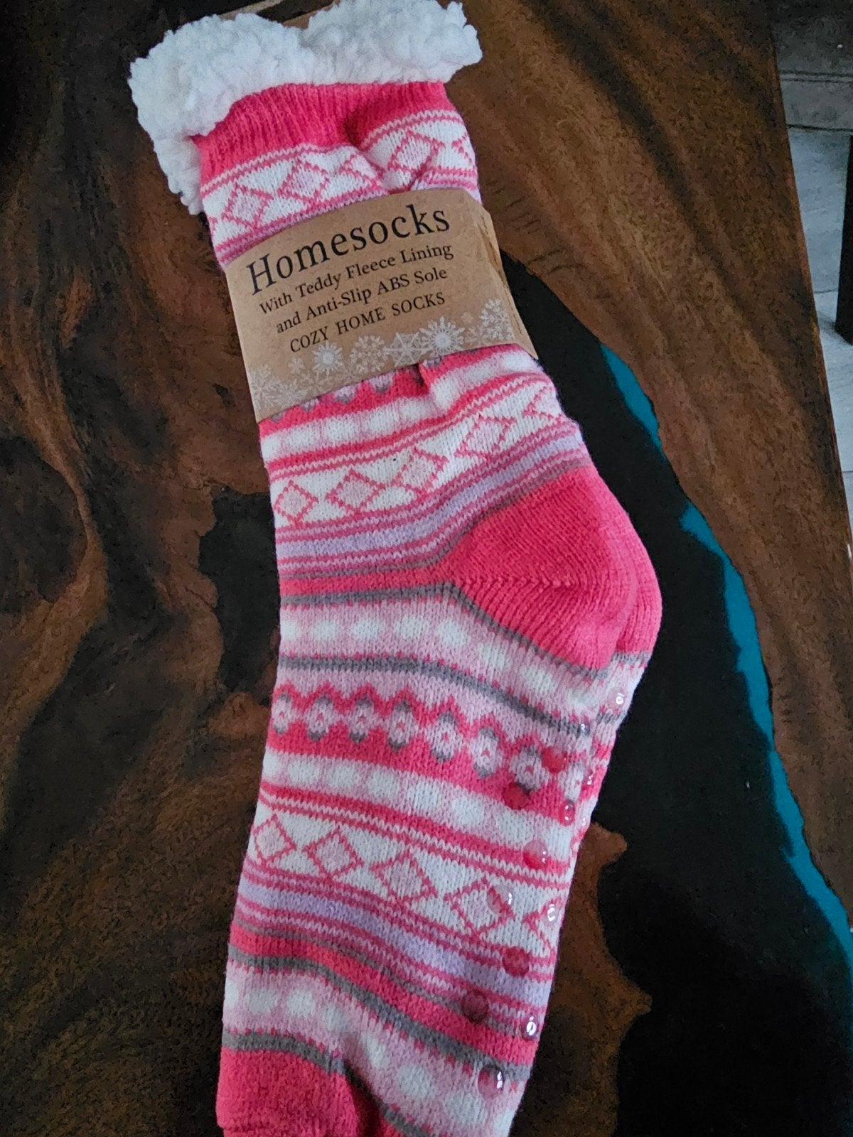 Homesocks met teddy fleece voering en anti-slip zool, Sokken en Kniesokken, Nieuw, Overige maten, Ophalen of Verzenden