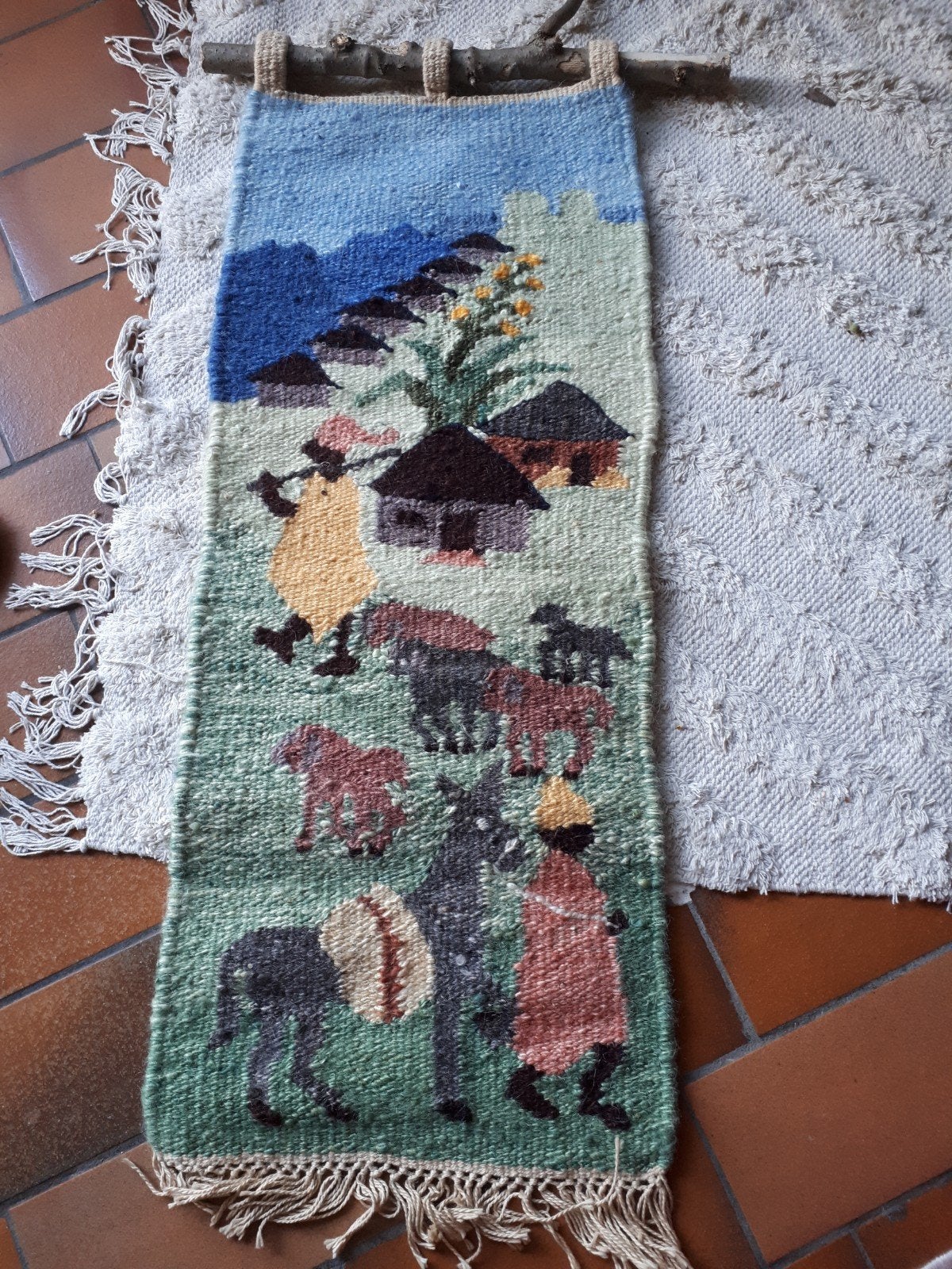 Wollen wandkleed Lesotho, Antiek en Kunst, Ophalen