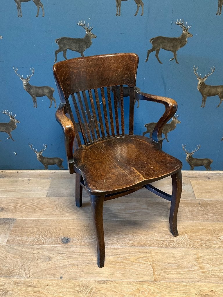 Eiken vintage bureaustoel, Ophalen