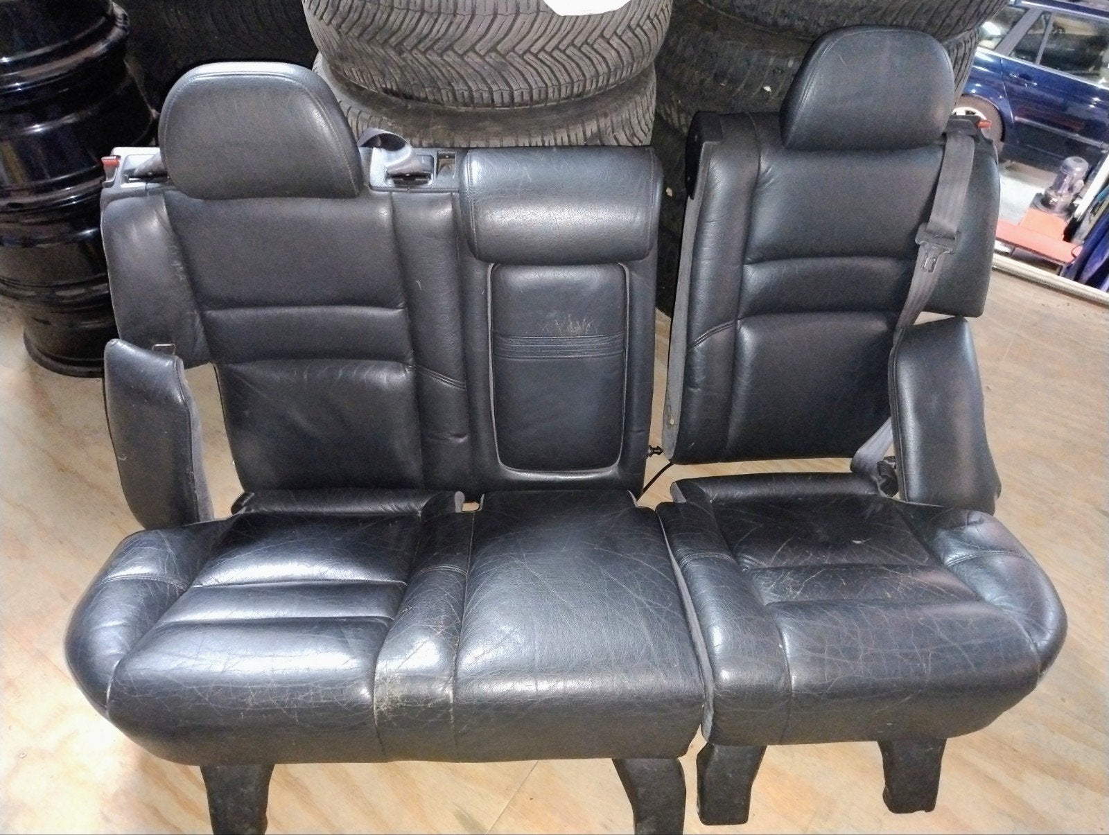Volvo 850 V70 achterbank zwart leer verwarmd leder, Ophalen, Gebruikt, Volvo