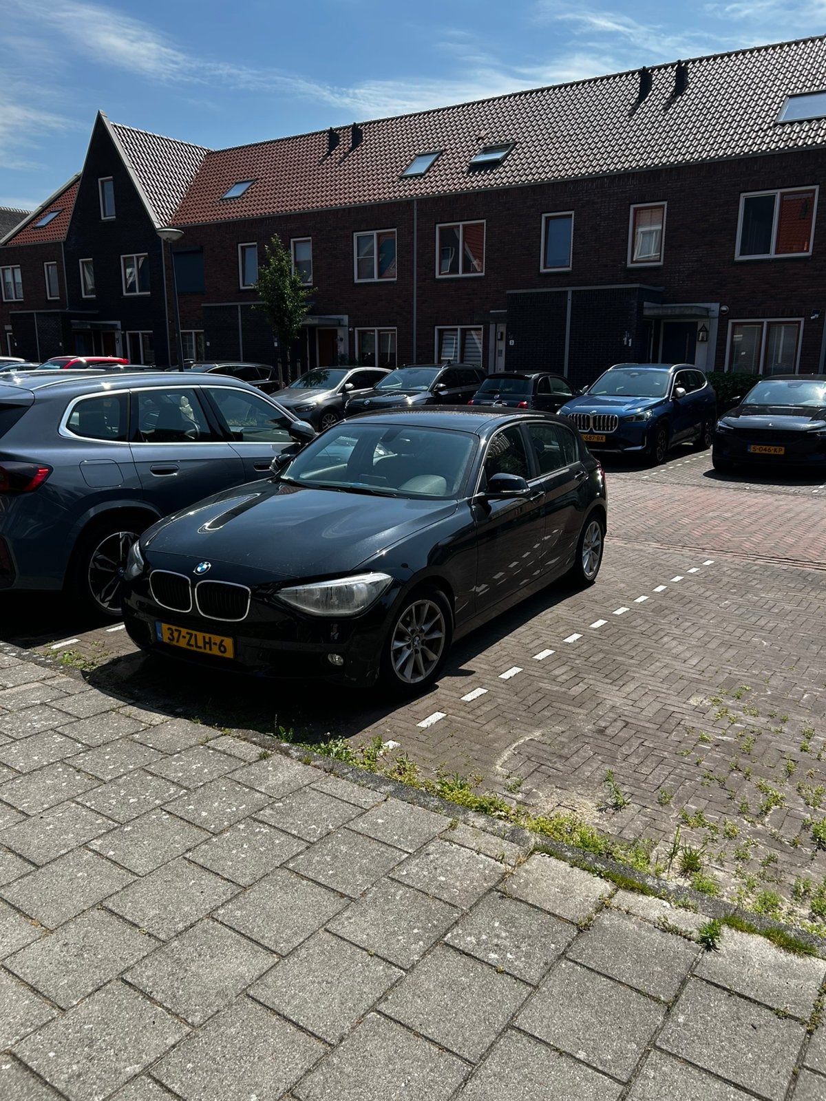 BMW 1-Serie 114I 75KW 5-DR 2013 Zwart / Leer, Auto's, BMW, 1-Serie, Achterwielaandrijving, 4 cilinders, Zwart