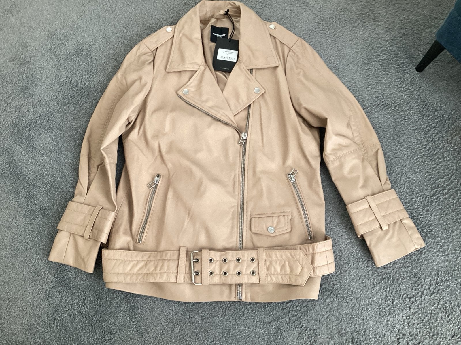Goosecraft Bellagio Biker Leren Jas Maat L Nieuw met kaartje, Ophalen of Verzenden, Nieuw, Maat 42/44 (L), Beige