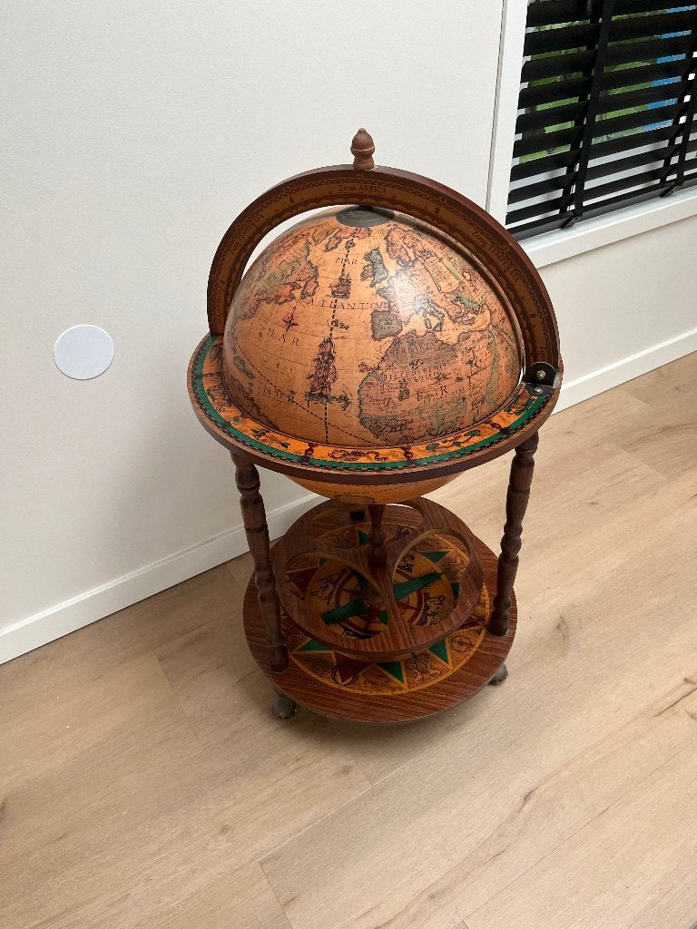 Drankglobe wereldbol barglobe - Zoffoli vintage, Ophalen, Gebruikt