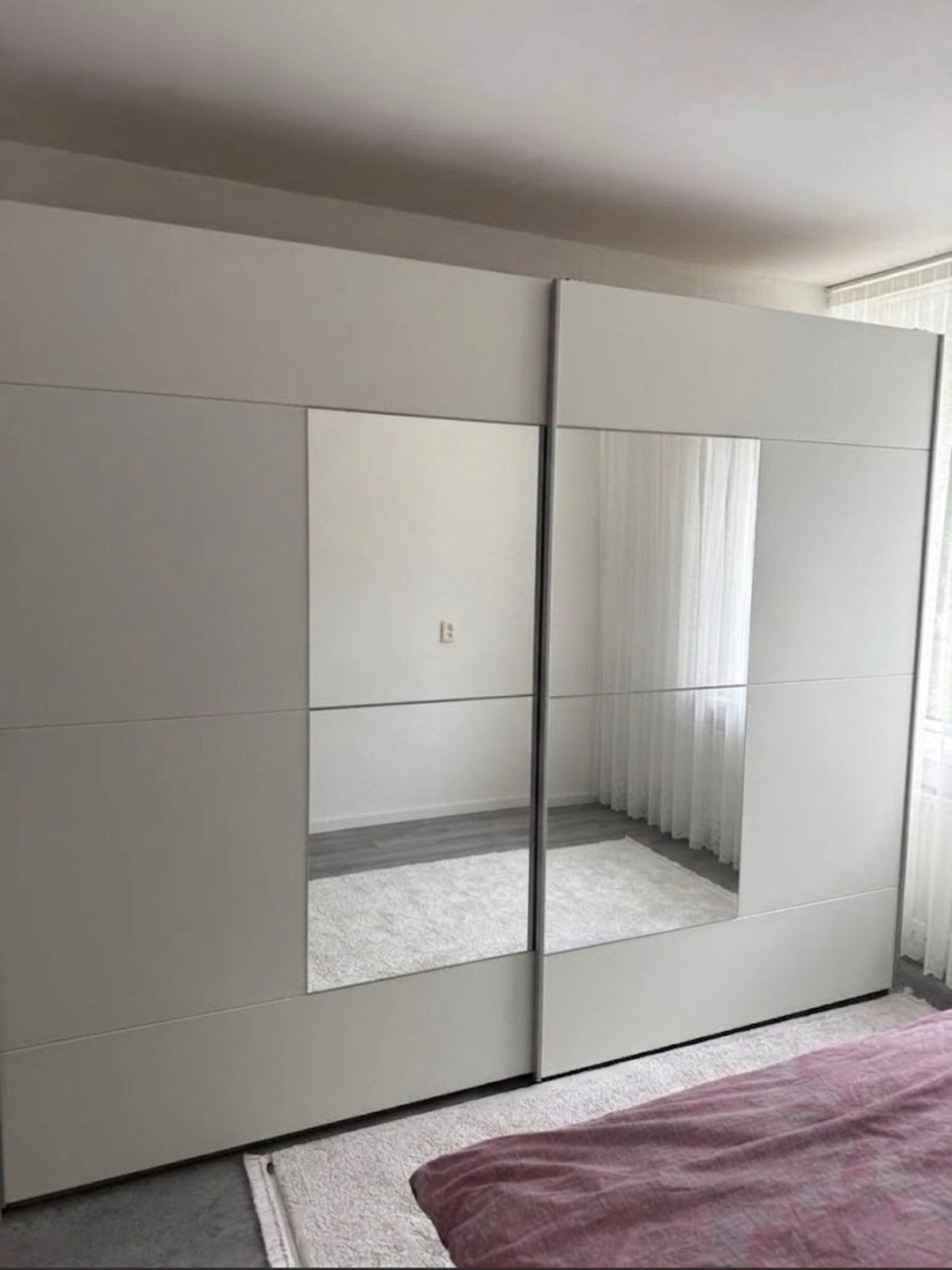 Grote kledingkast met spiegeldeuren en lades, Huis en Inrichting, Kasten | Kledingkasten, 200 cm of meer, Ophalen of Verzenden