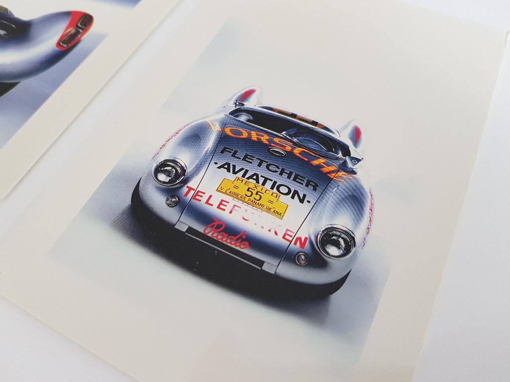 2 Porsche 550 Spyder Collectors Postcards / Ansichtkaarten, Ophalen of Verzenden, Auto's