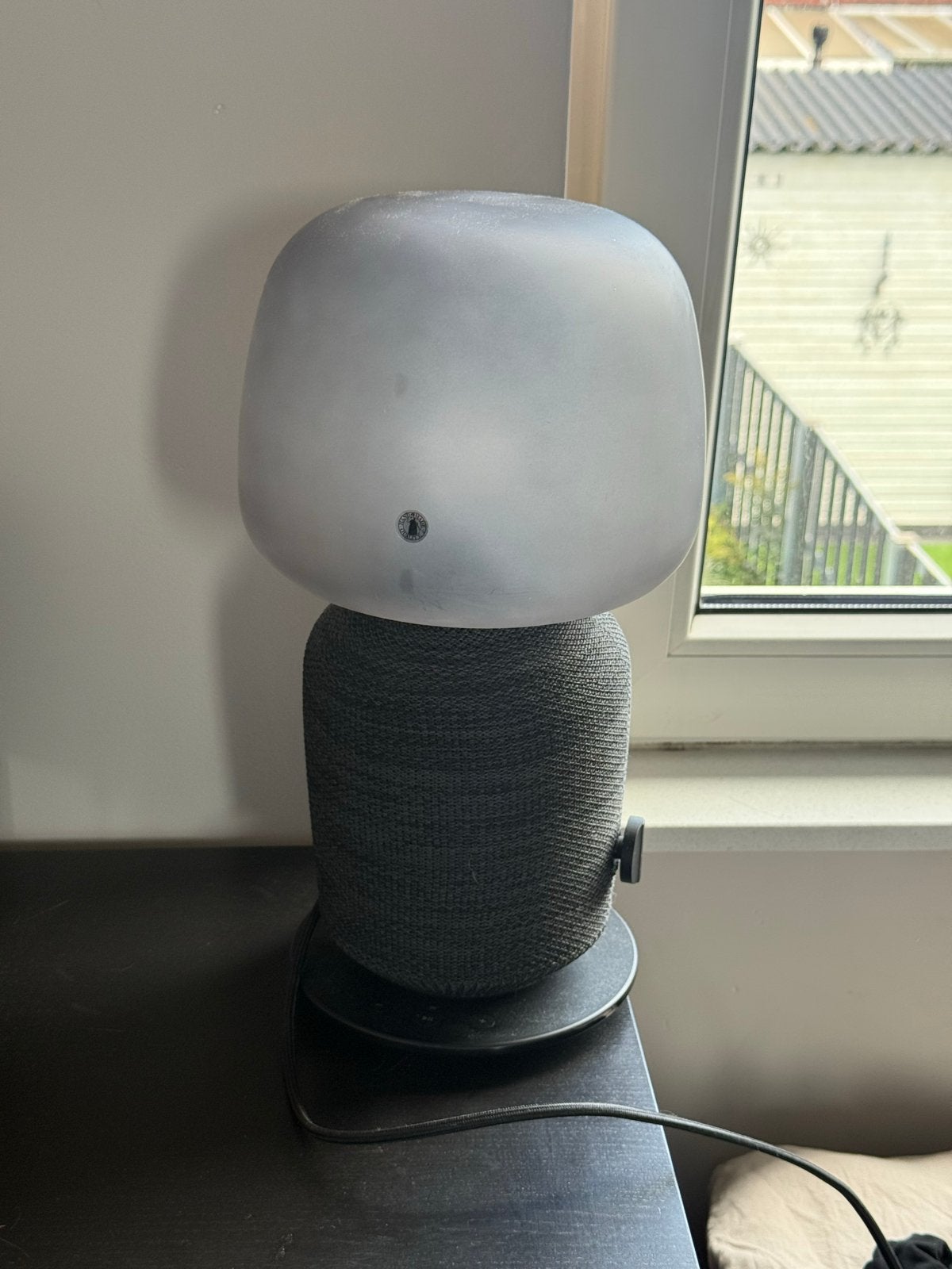 IKEA Symfonisk tafellamp (Sonos speaker), Kunststof, E14 (klein), Ophalen of Verzenden, Grijs