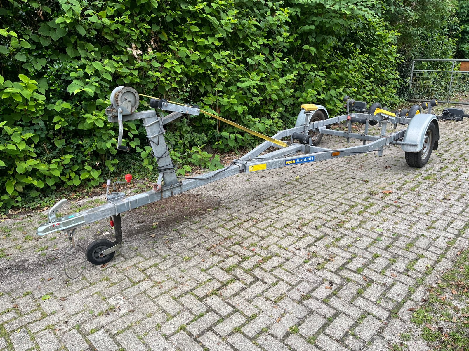 Pega boot trailer., Minder dan 1500 kg, Gebruikt, Minder dan 6 meter, Ophalen of Verzenden