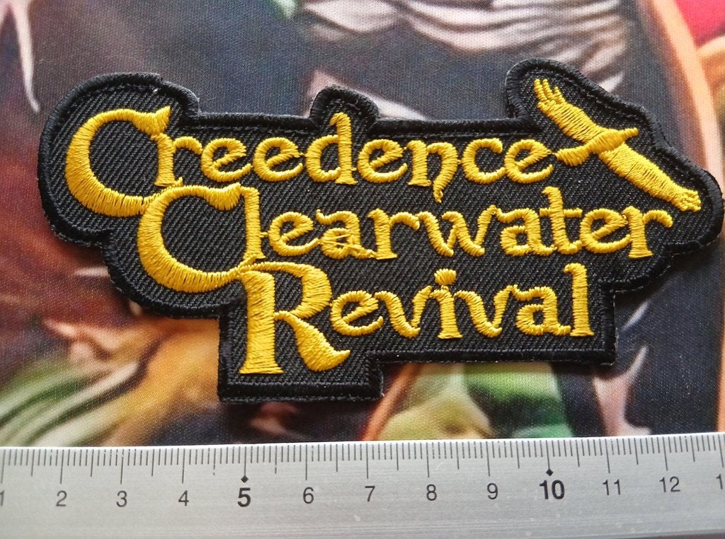 Creedence Clearwater Revival  prachtige  shaped patch c30, Verzenden, Nieuw, Kleding