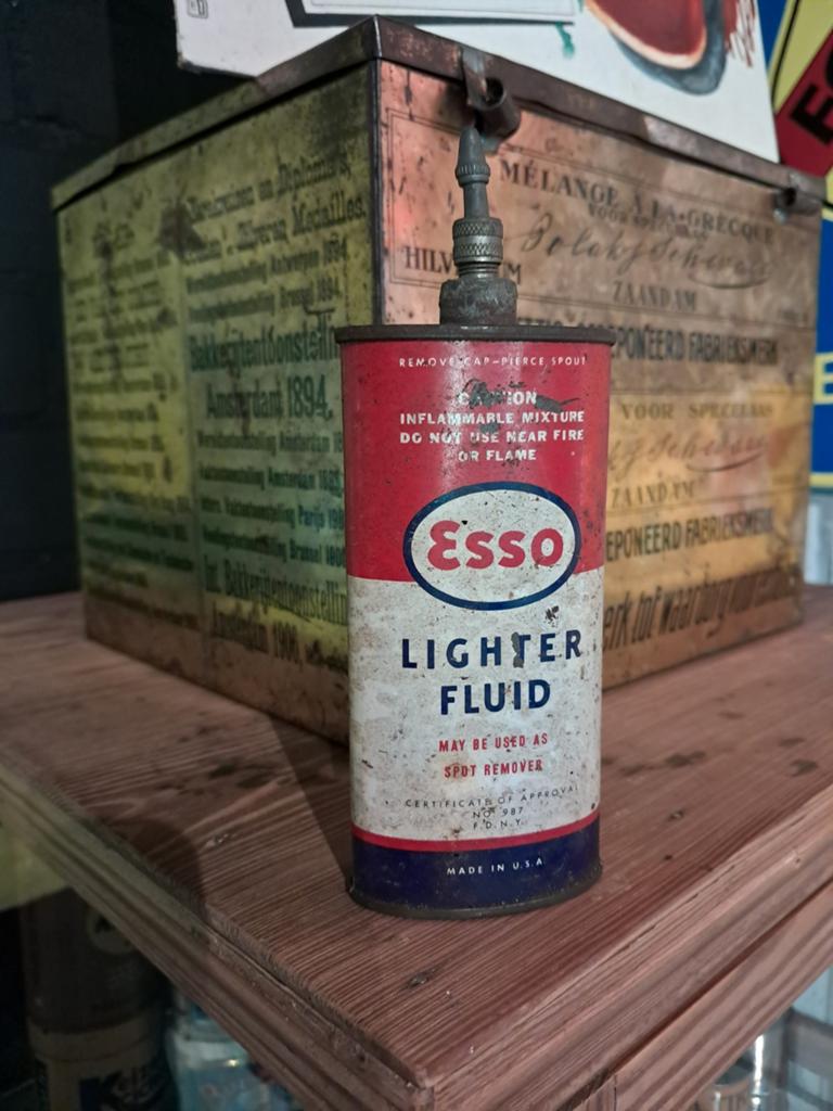 Esso olie blikje, Ophalen of Verzenden, Gebruikt