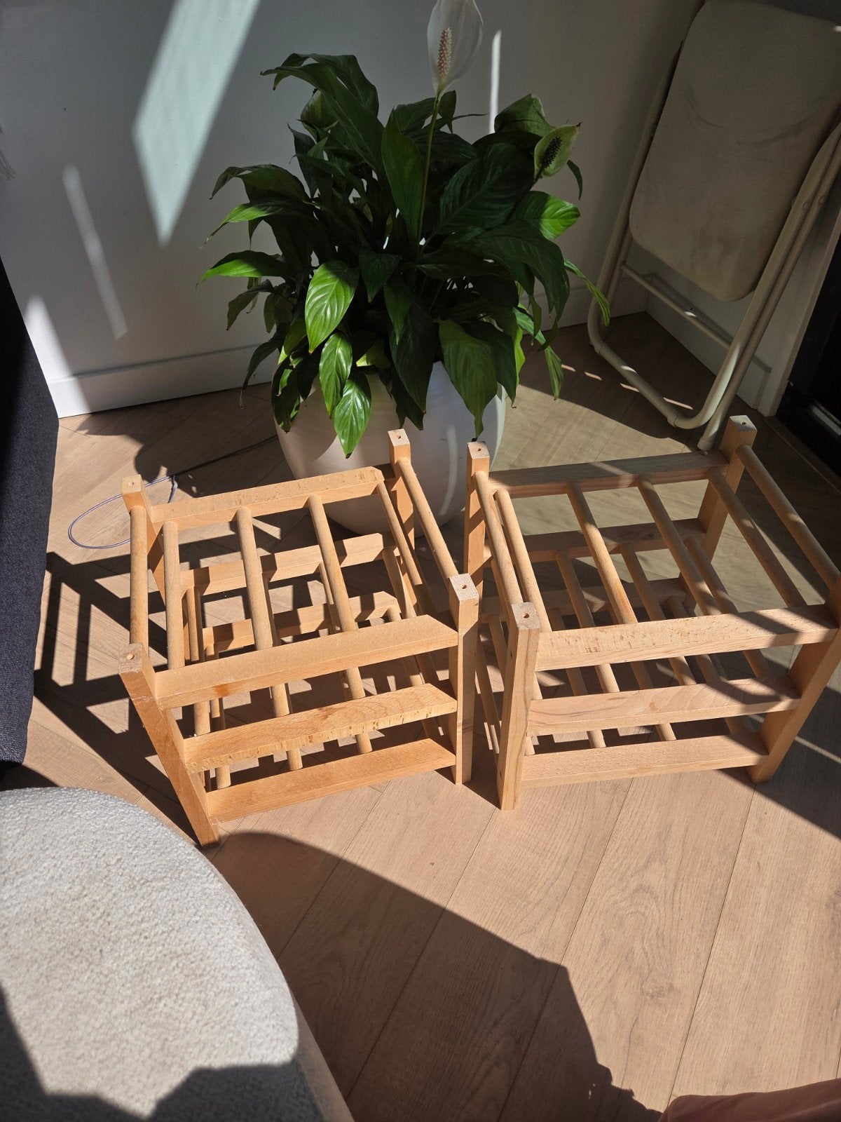 2 houten flessenrekken van IKEA, Ophalen of Verzenden, Hout