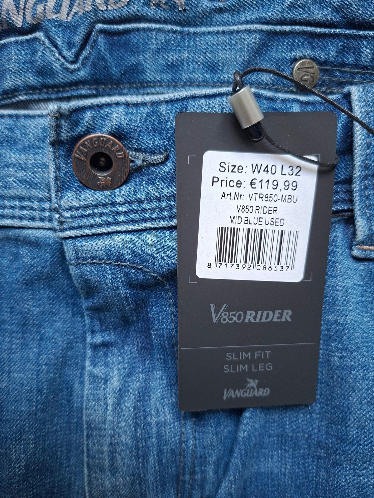 VANGUARD V850 slimfit jeans W40 L32 3 voor €149,95, Blauw, Nieuw, Ophalen of Verzenden, Vanguard
