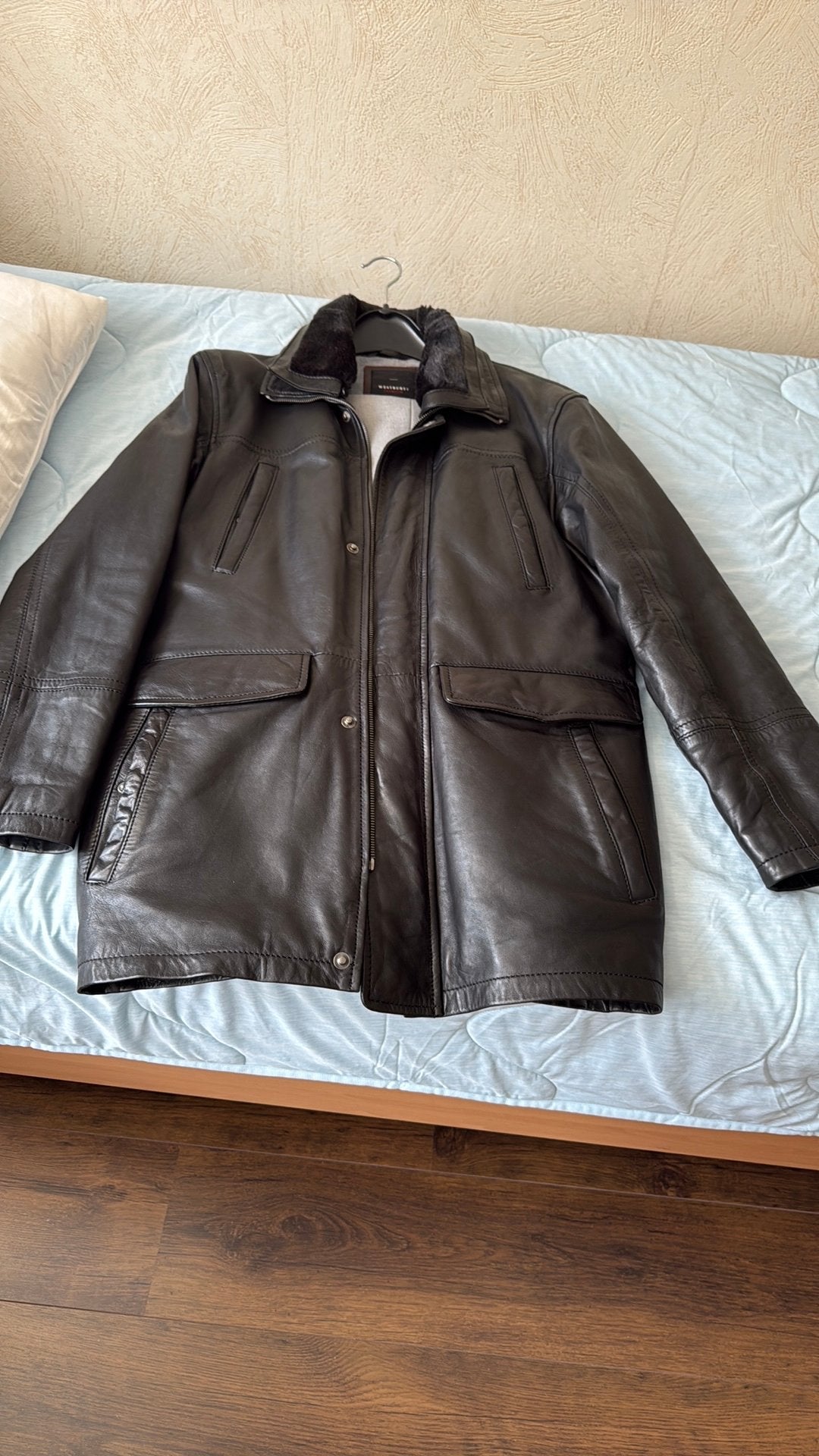Mooie zware leren jas van het merk West bury maat 48, Kleding | Heren, Ophalen of Verzenden, Zo goed als nieuw, Maat 48/50 (M)
