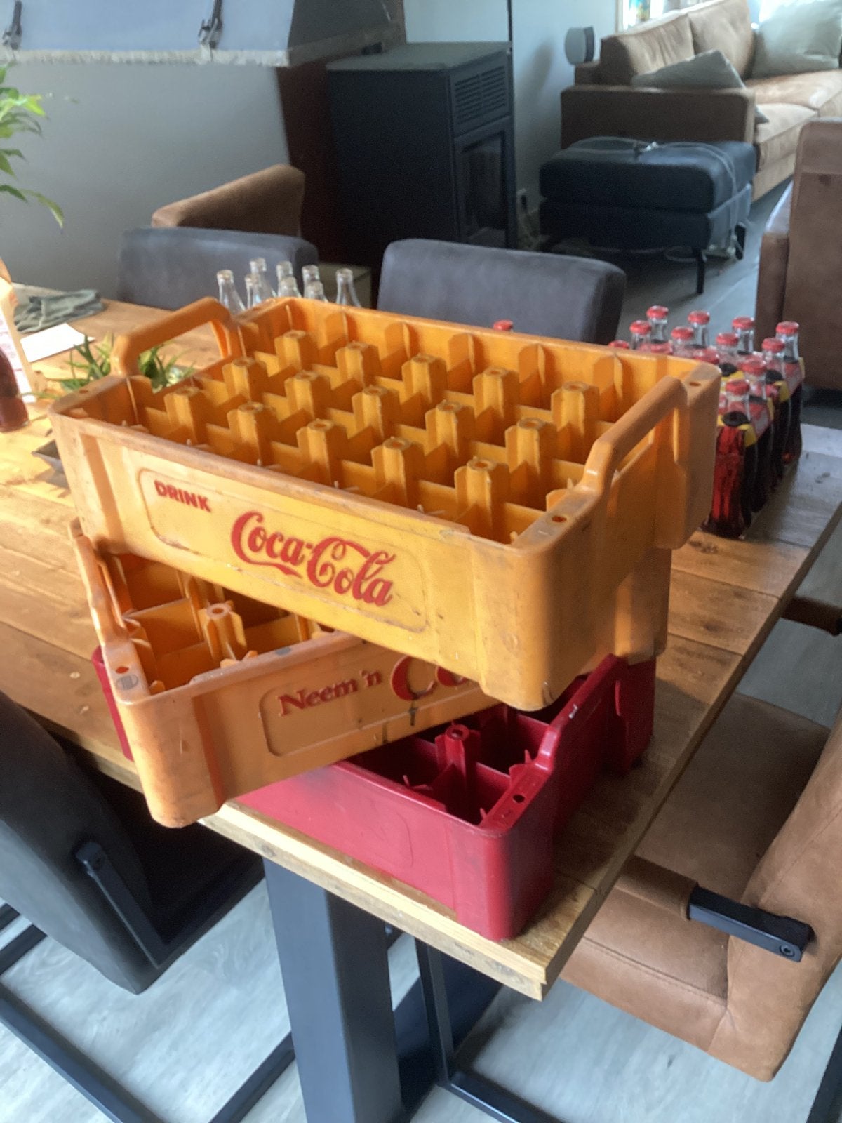 Coca cola kratten en flesjes, Ophalen, Gebruikt, Verpakking