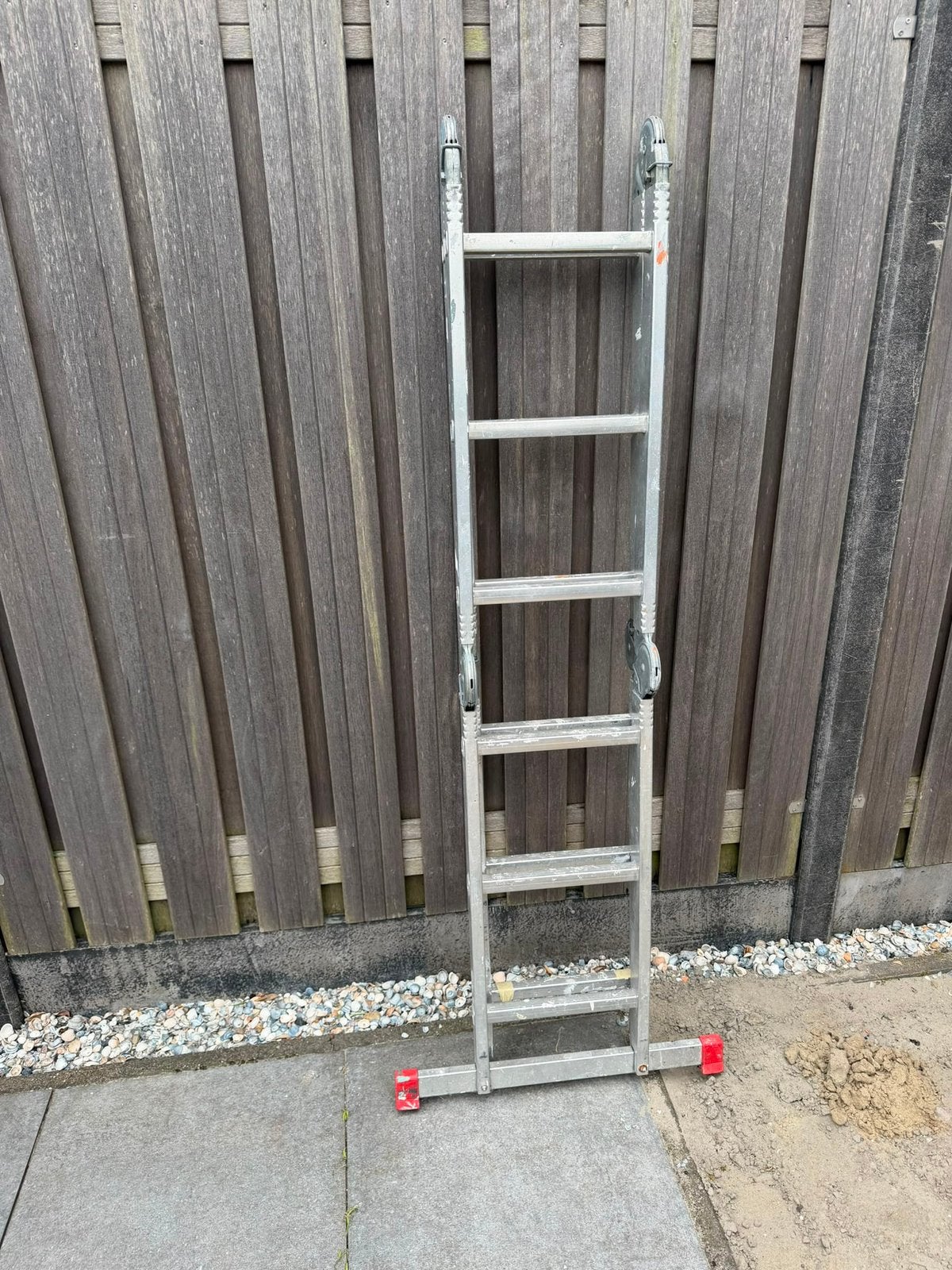 Aluminium opvouwbare ladder Alpe, Doe-het-zelf en Verbouw, Ladders en Trappen, Ophalen, Gebruikt, Ladder, Opvouwbaar of Inschuifbaar